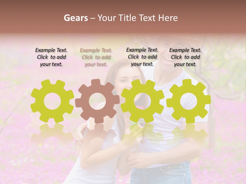 Person Purple Tree PowerPoint Template