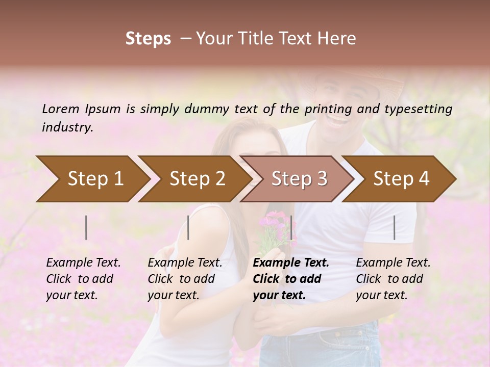 Person Purple Tree PowerPoint Template