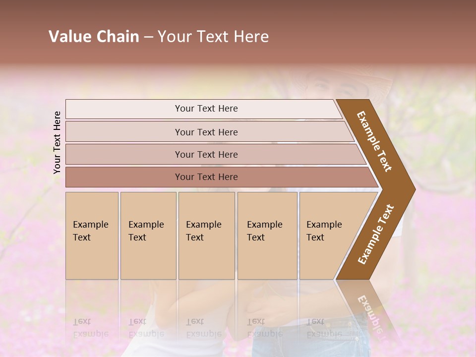 Person Purple Tree PowerPoint Template