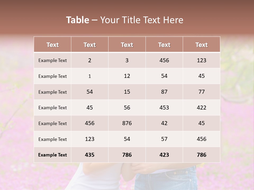 Person Purple Tree PowerPoint Template