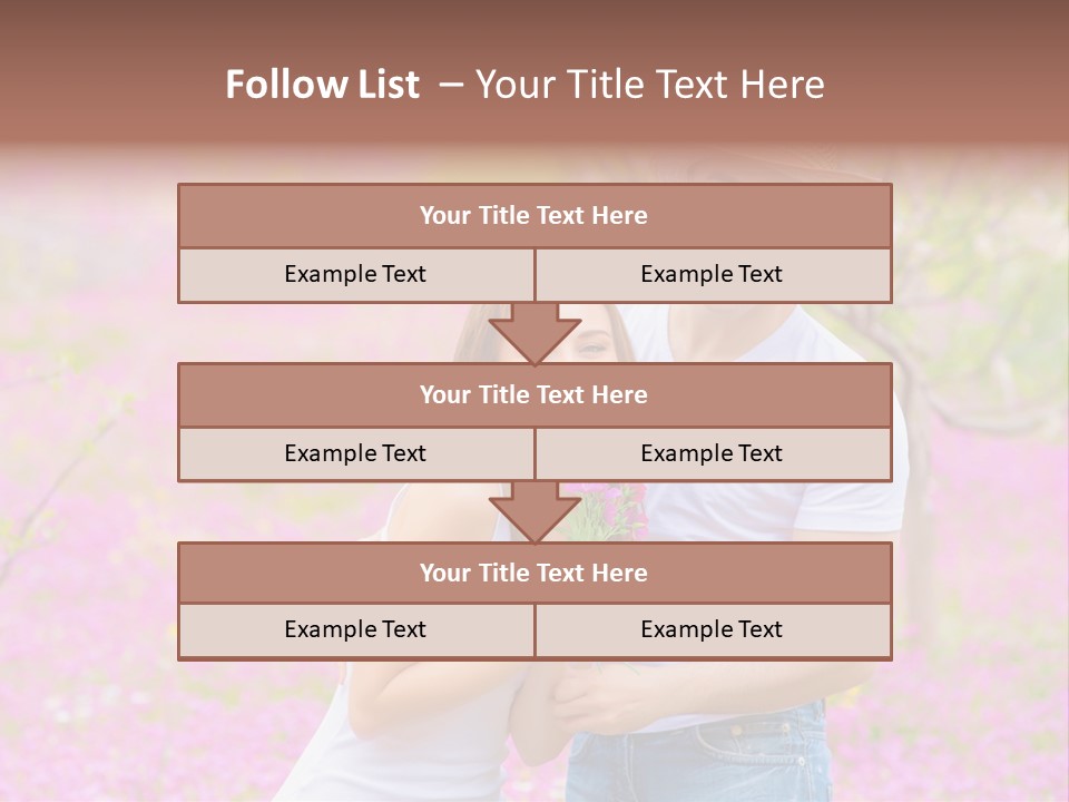 Person Purple Tree PowerPoint Template