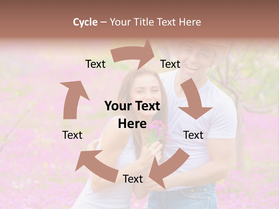 Person Purple Tree PowerPoint Template