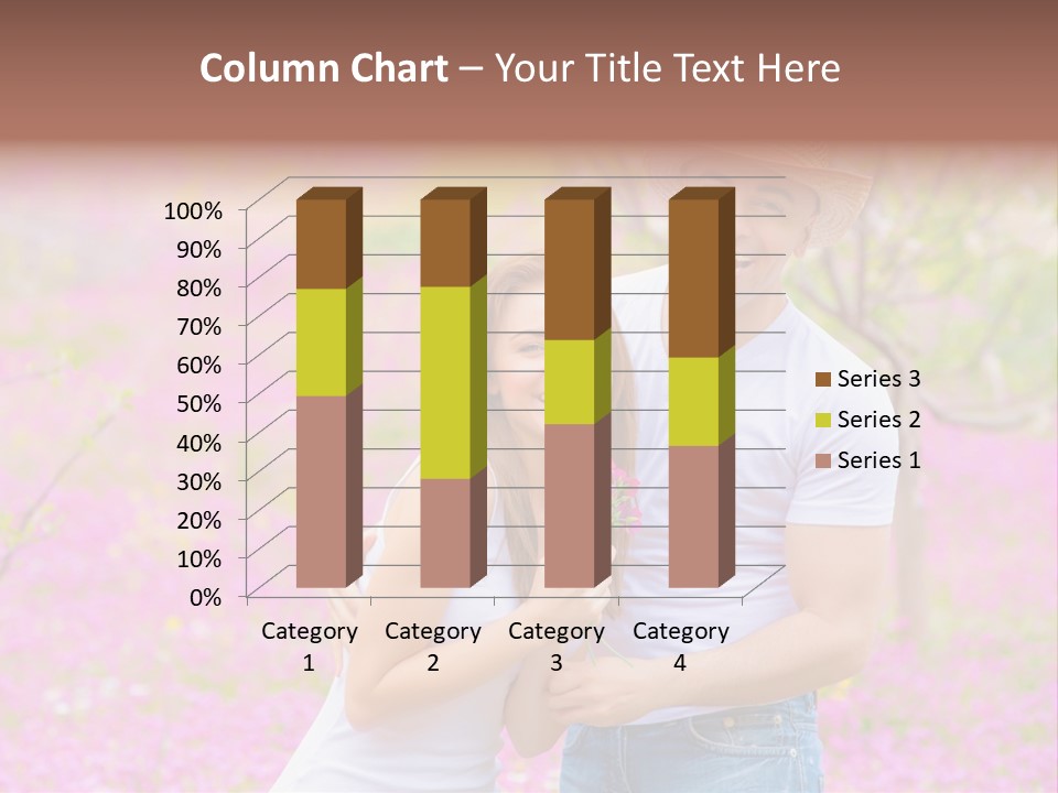 Person Purple Tree PowerPoint Template