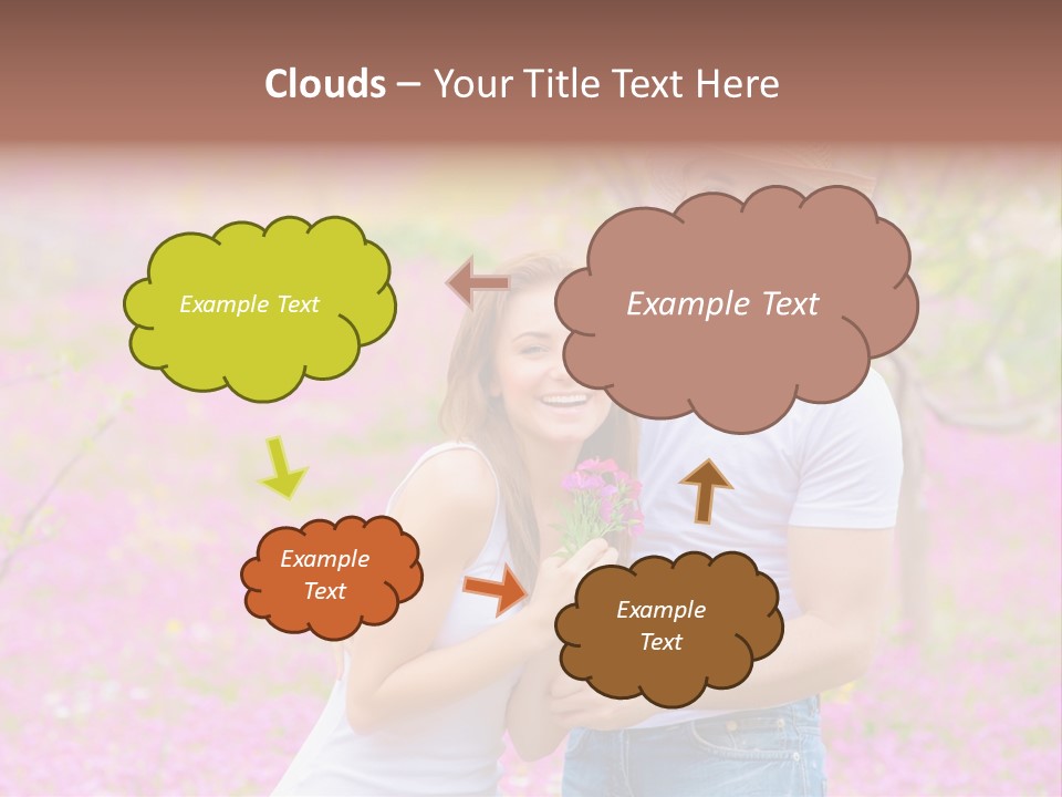 Person Purple Tree PowerPoint Template