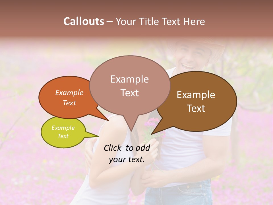 Person Purple Tree PowerPoint Template