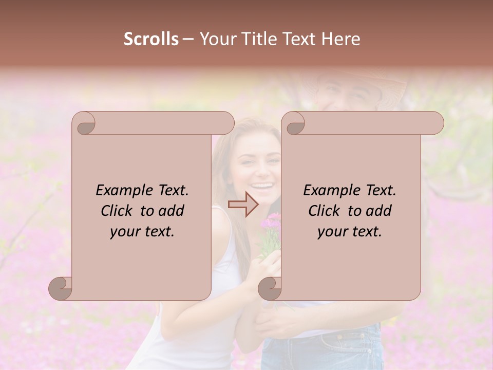 Person Purple Tree PowerPoint Template