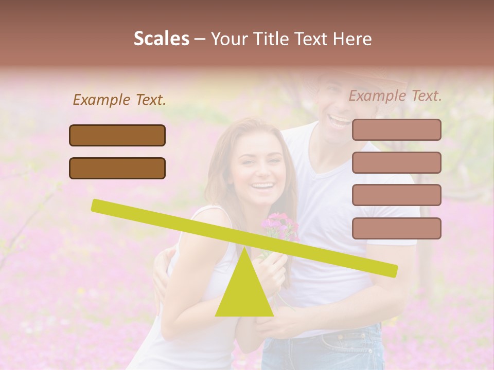 Person Purple Tree PowerPoint Template