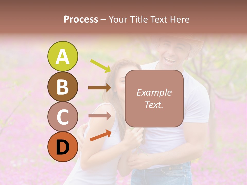 Person Purple Tree PowerPoint Template