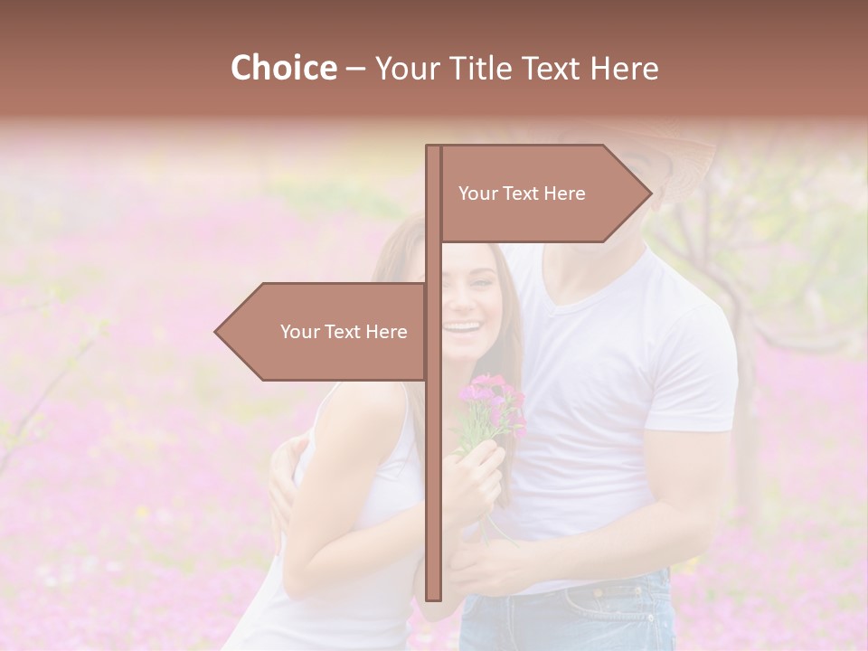 Person Purple Tree PowerPoint Template