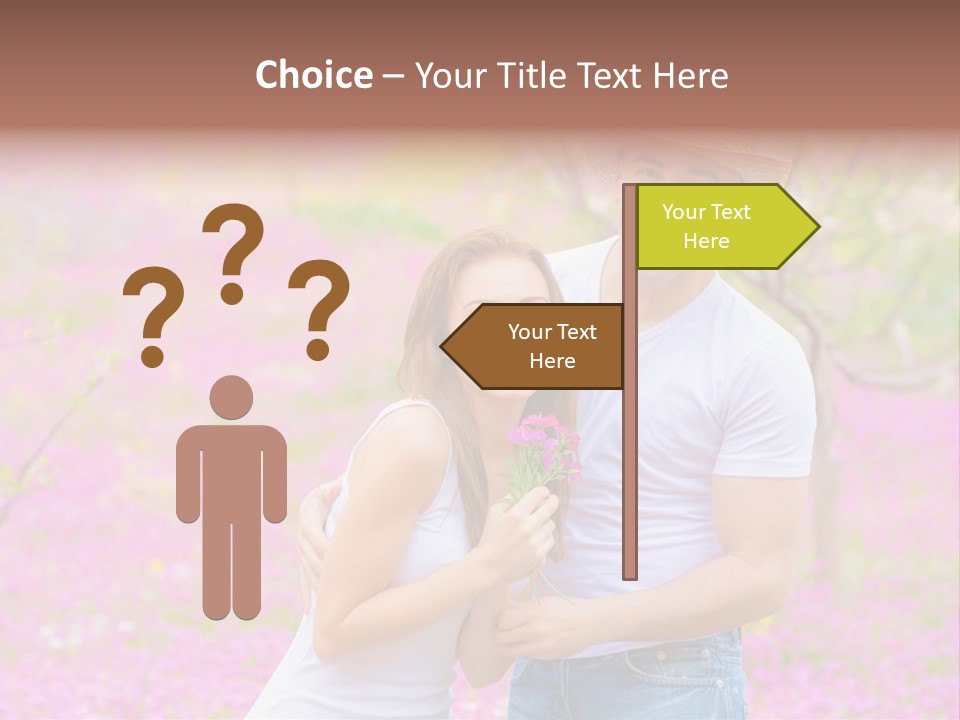 Person Purple Tree PowerPoint Template