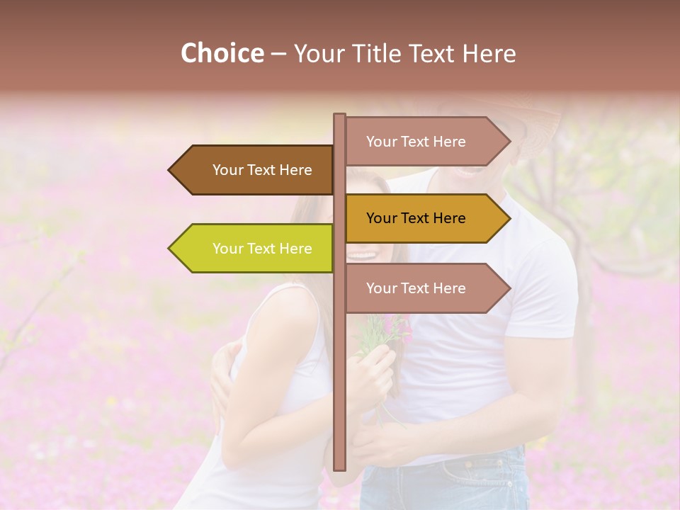 Person Purple Tree PowerPoint Template