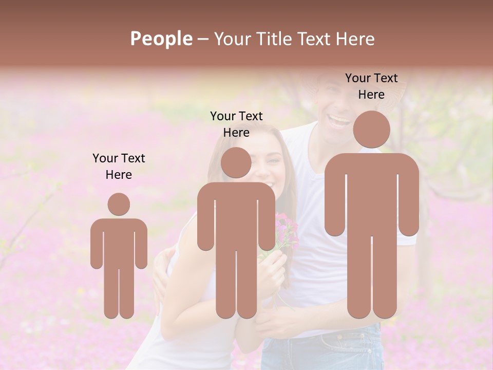 Person Purple Tree PowerPoint Template
