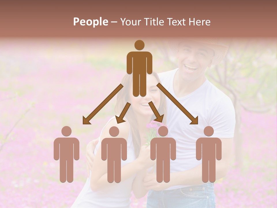 Person Purple Tree PowerPoint Template