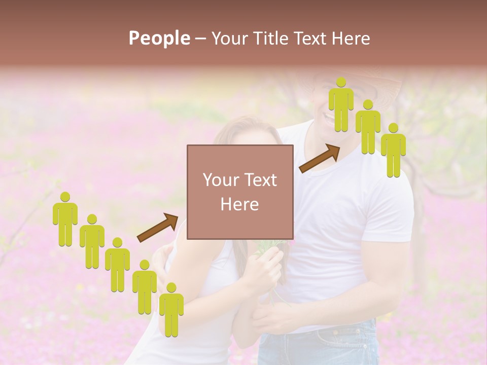 Person Purple Tree PowerPoint Template