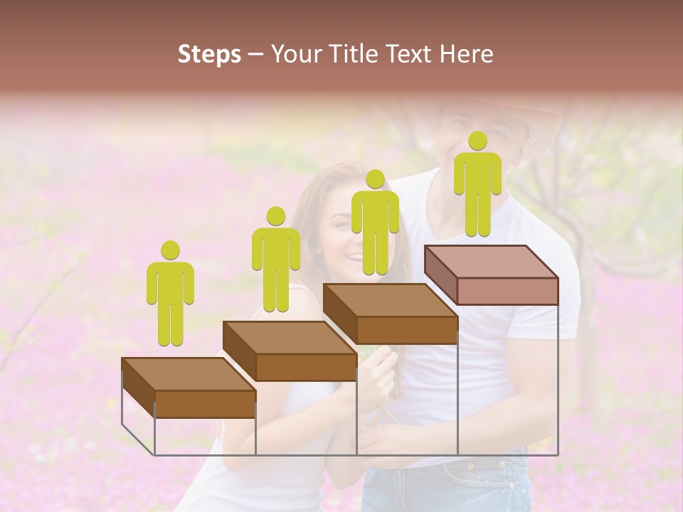 Person Purple Tree PowerPoint Template
