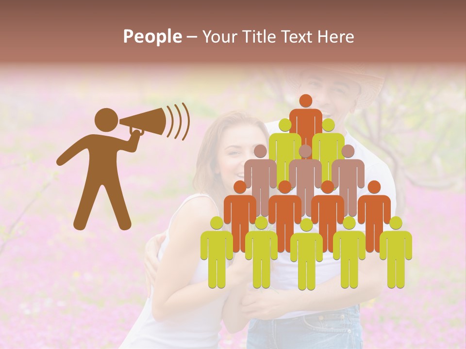 Person Purple Tree PowerPoint Template