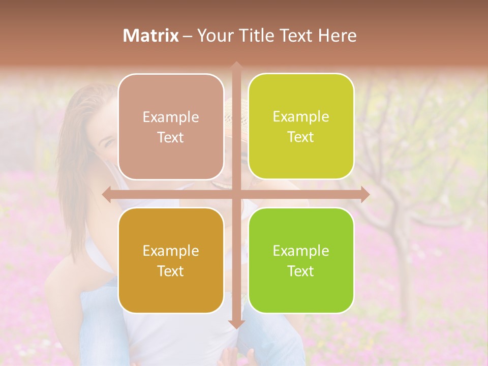 Pink Bouquet Park PowerPoint Template