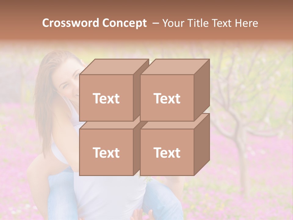 Pink Bouquet Park PowerPoint Template