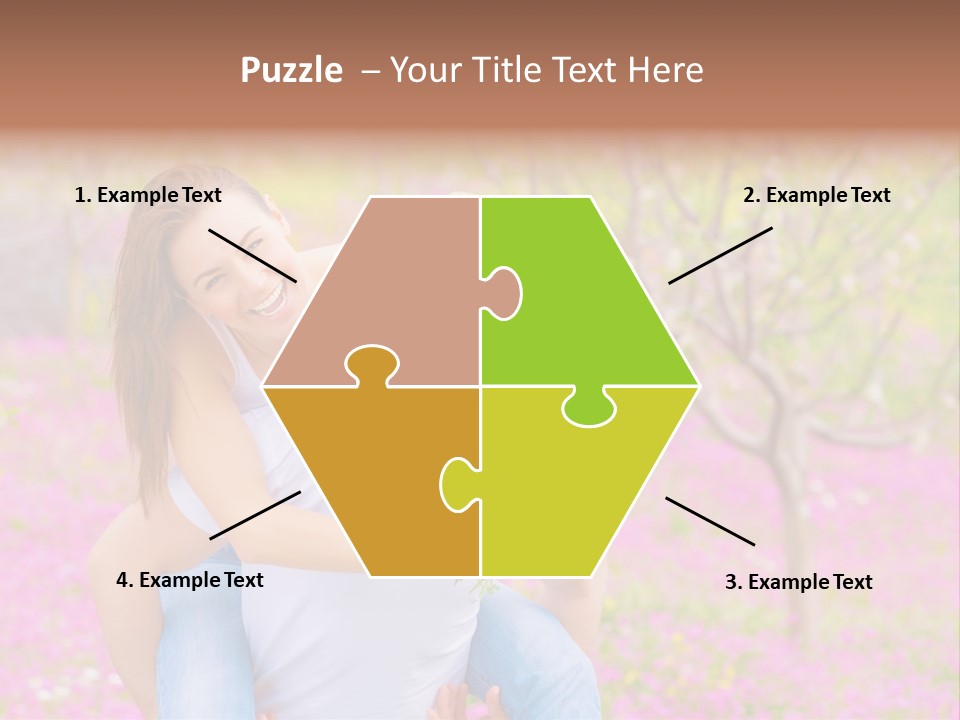 Pink Bouquet Park PowerPoint Template