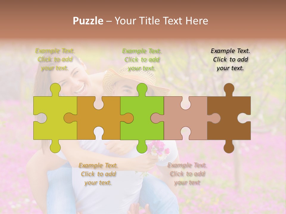 Pink Bouquet Park PowerPoint Template