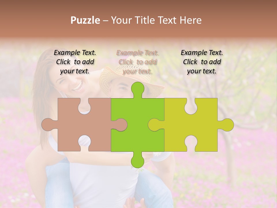 Pink Bouquet Park PowerPoint Template