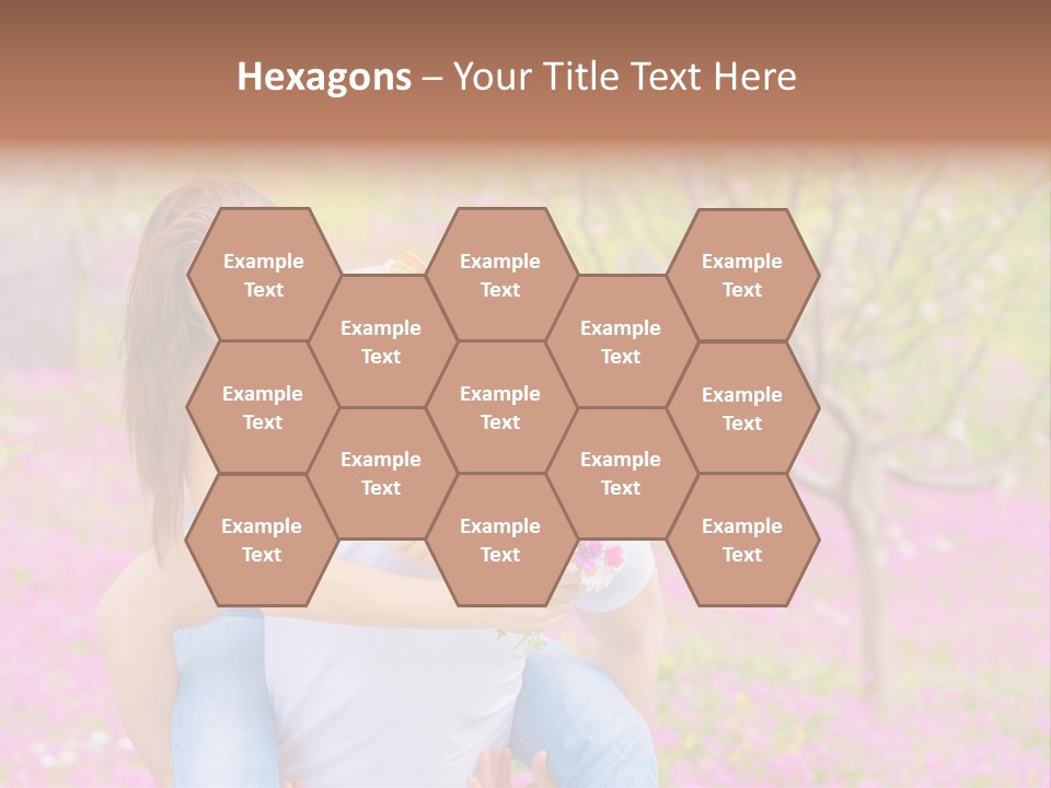 Pink Bouquet Park PowerPoint Template