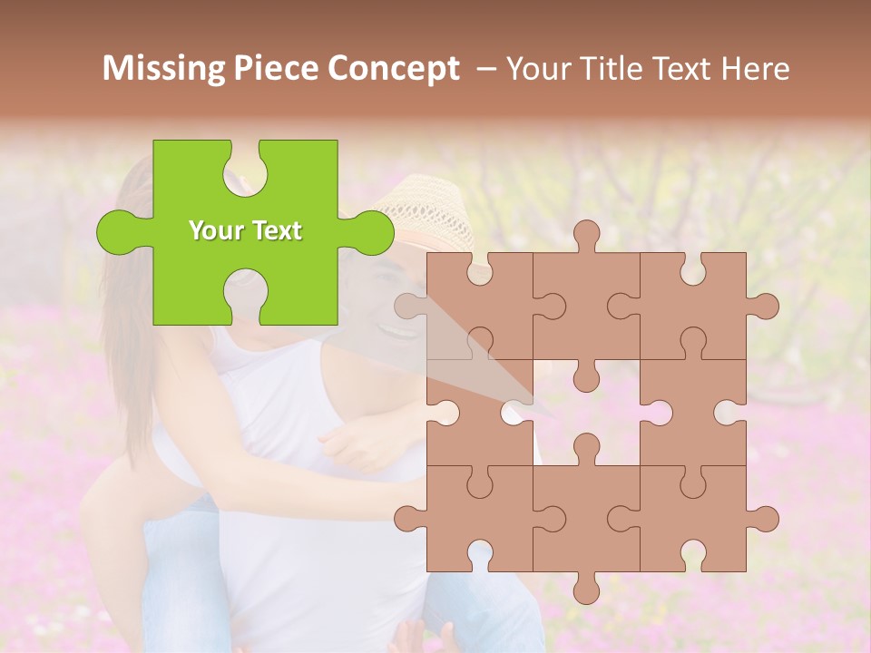 Pink Bouquet Park PowerPoint Template