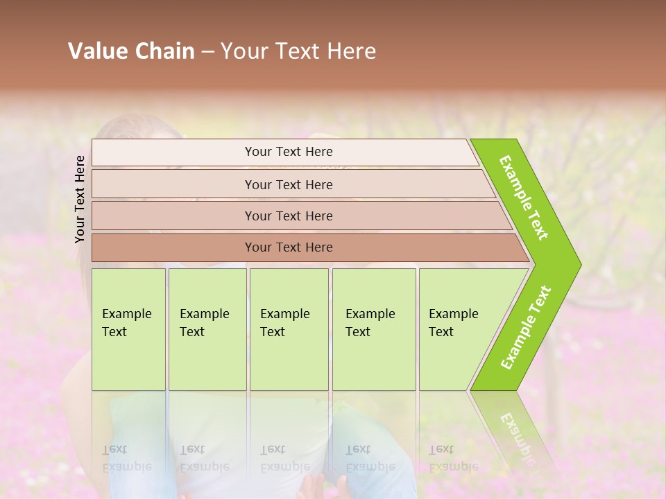 Pink Bouquet Park PowerPoint Template