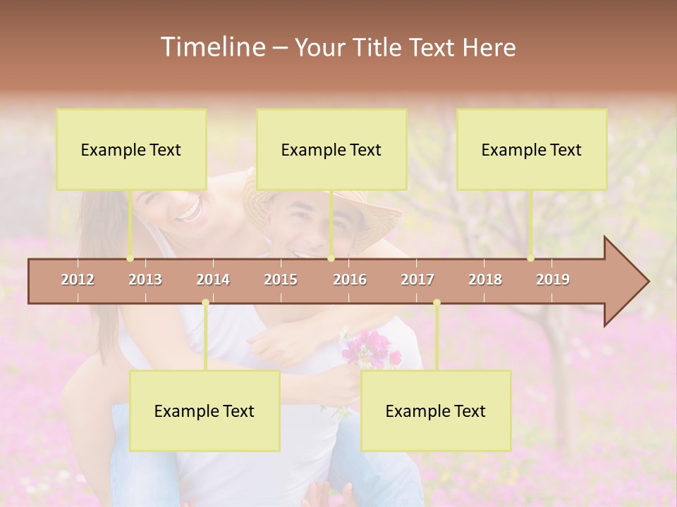 Pink Bouquet Park PowerPoint Template