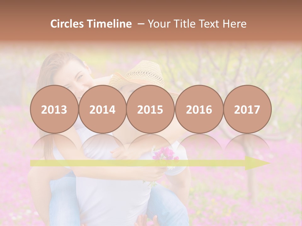 Pink Bouquet Park PowerPoint Template