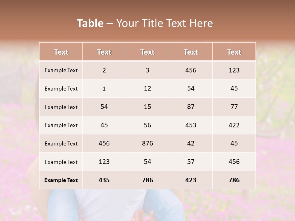 Pink Bouquet Park PowerPoint Template