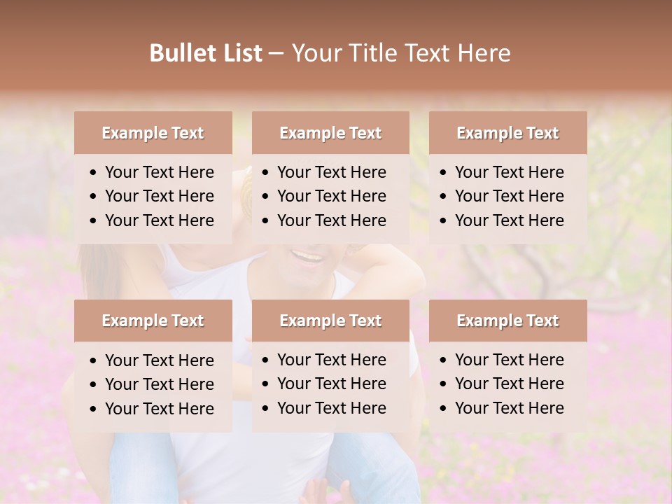 Pink Bouquet Park PowerPoint Template