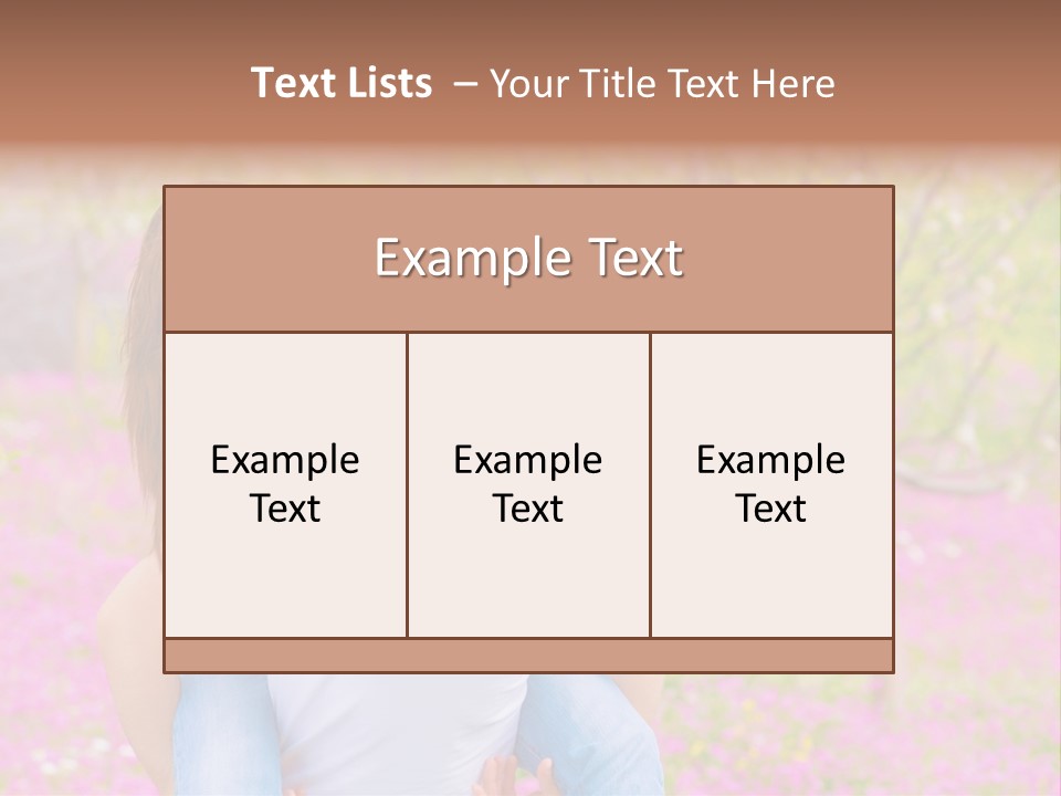 Pink Bouquet Park PowerPoint Template