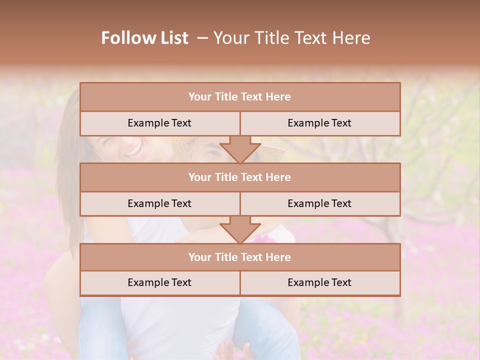 Pink Bouquet Park PowerPoint Template