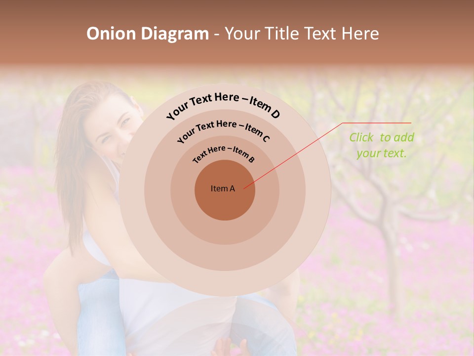 Pink Bouquet Park PowerPoint Template