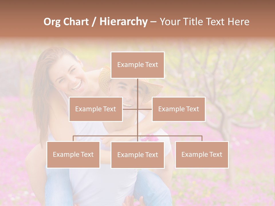 Pink Bouquet Park PowerPoint Template