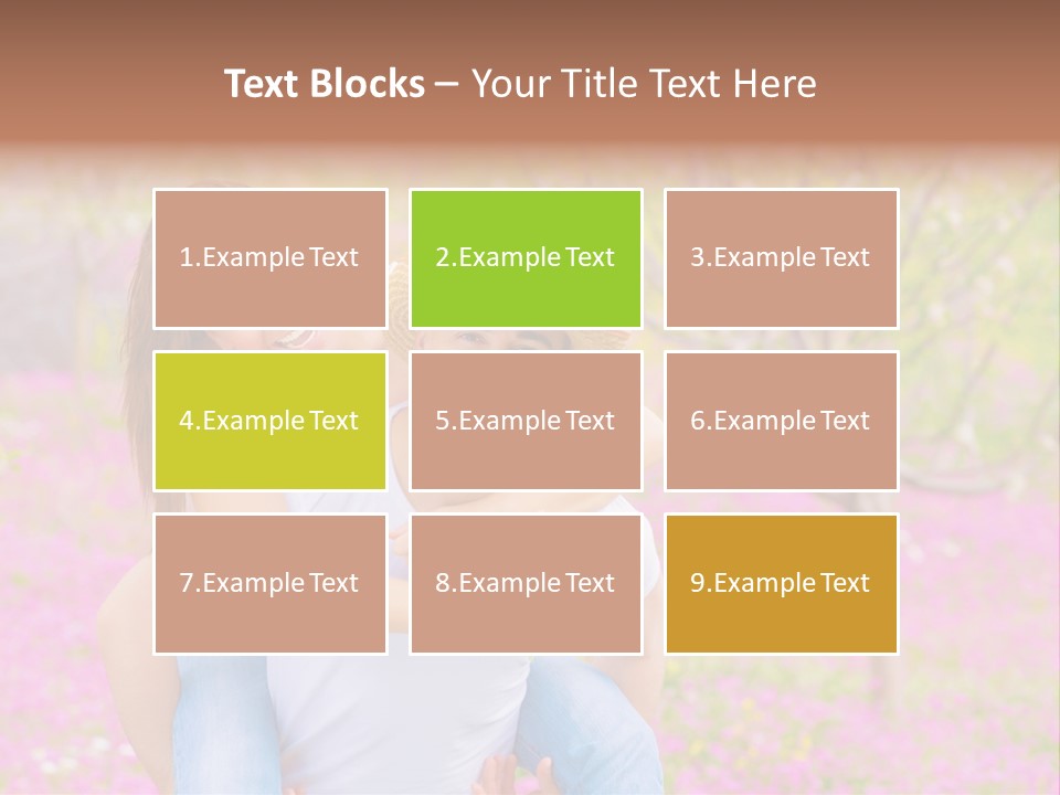 Pink Bouquet Park PowerPoint Template