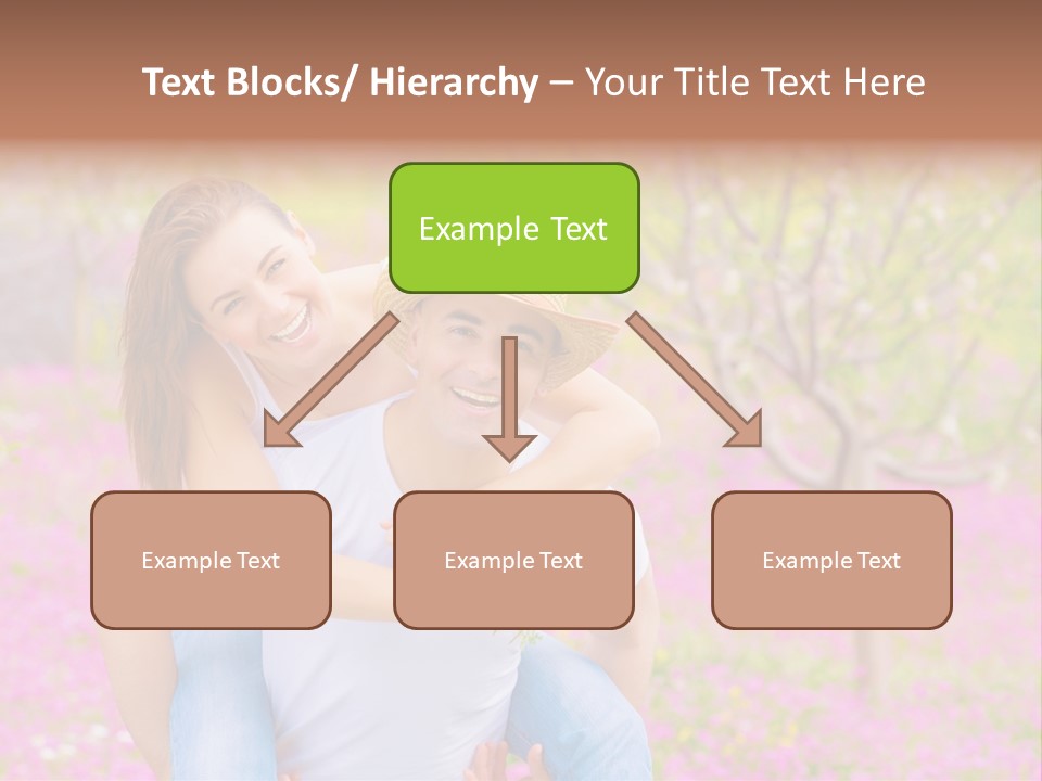 Pink Bouquet Park PowerPoint Template