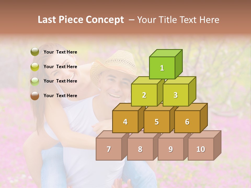 Pink Bouquet Park PowerPoint Template