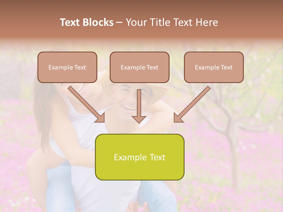 Pink Bouquet Park PowerPoint Template