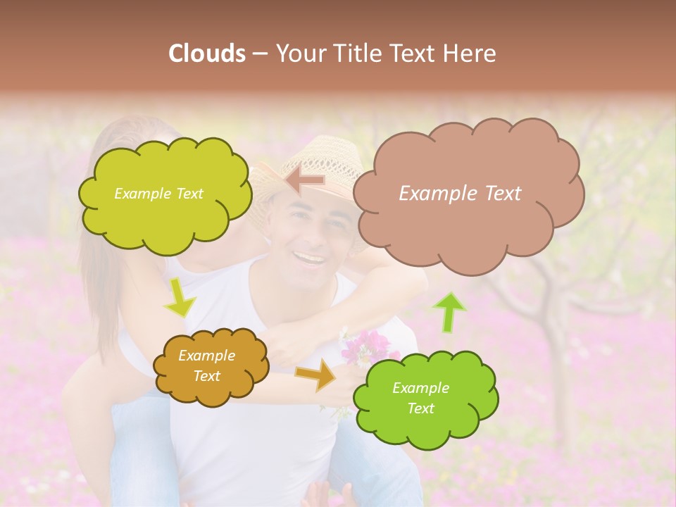 Pink Bouquet Park PowerPoint Template