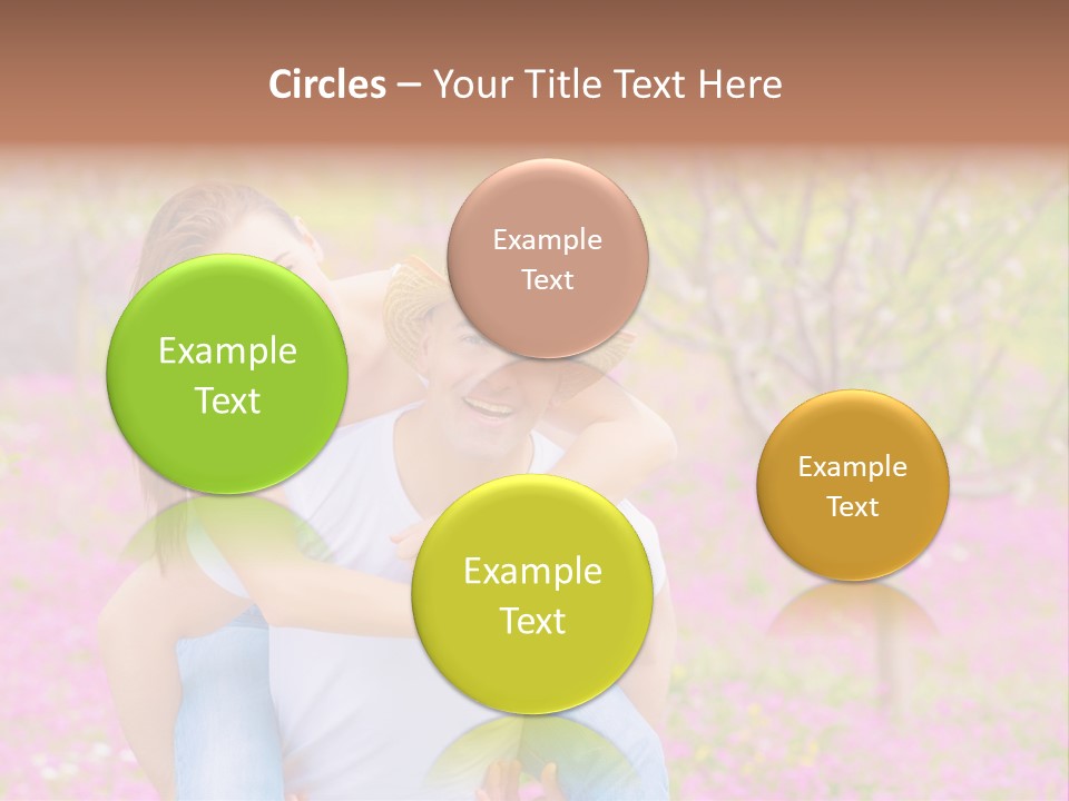 Pink Bouquet Park PowerPoint Template