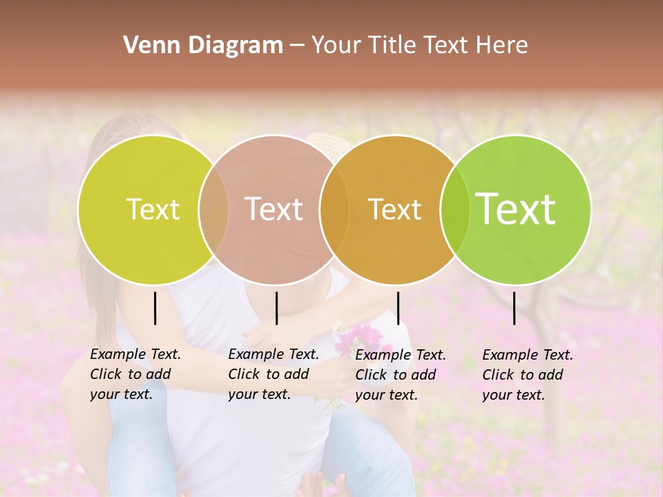 Pink Bouquet Park PowerPoint Template