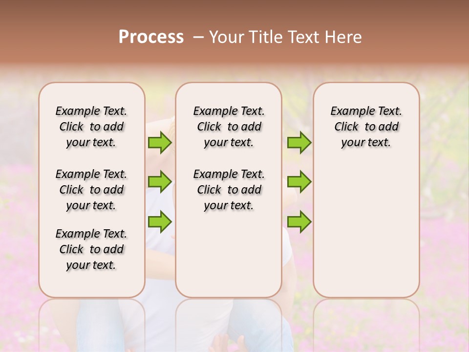 Pink Bouquet Park PowerPoint Template