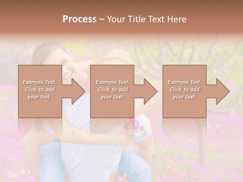 Pink Bouquet Park PowerPoint Template