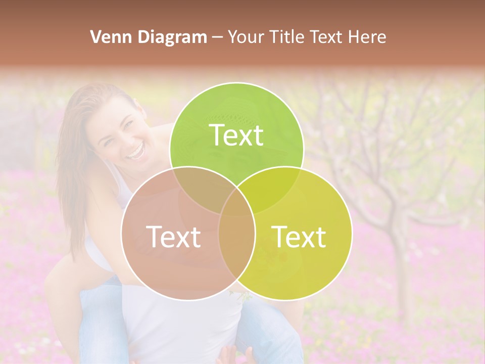 Pink Bouquet Park PowerPoint Template