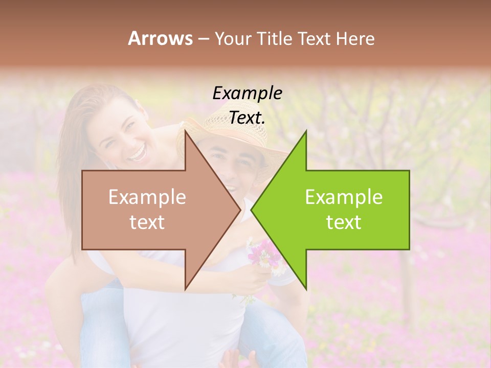 Pink Bouquet Park PowerPoint Template