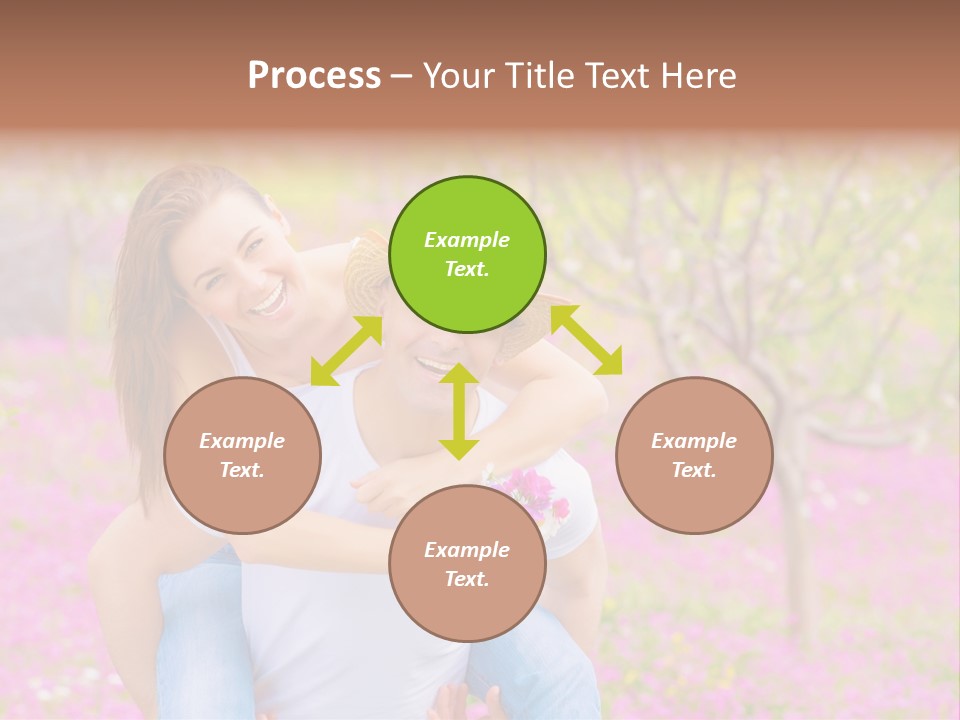 Pink Bouquet Park PowerPoint Template