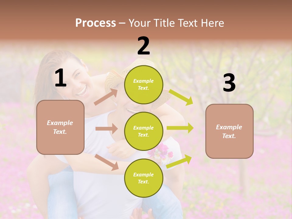 Pink Bouquet Park PowerPoint Template