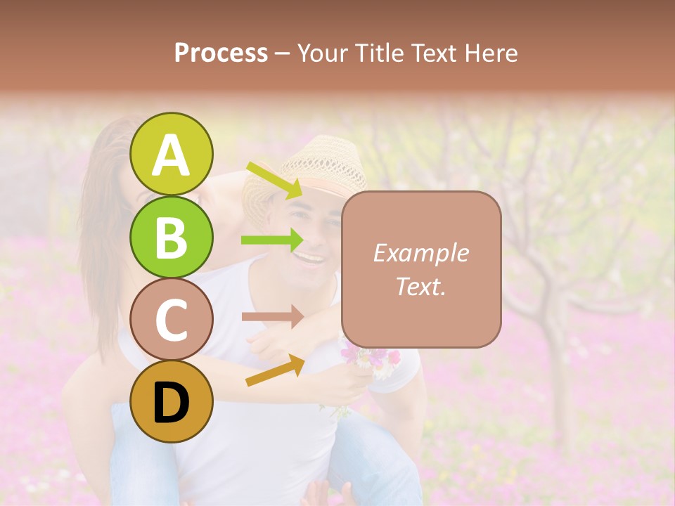 Pink Bouquet Park PowerPoint Template